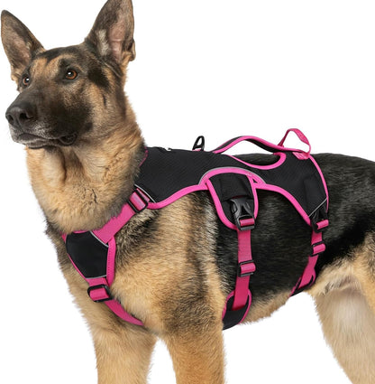 Rabbitgoo Escape Proof Dog Harness for Large, No Pull with Lift Handle | No Escape, Full Soft Padded, Reflective Adjustable Vest, Leash Clip for Walking Hiking Training, Black, Large54