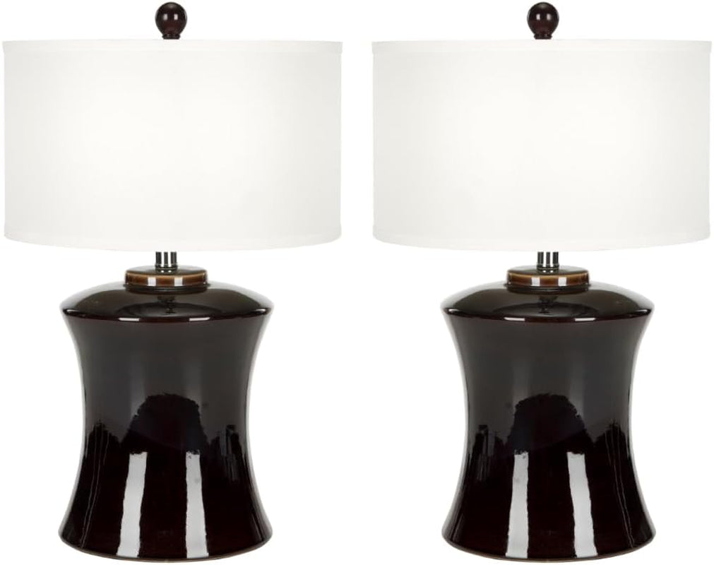 safavieh-lighting-collection-gary-modern-dark-brown-ceramic-24-inch-bedroom-living-room-home-office-desk-nightstand-table-lamp-set-of-2-led-bulbs-included