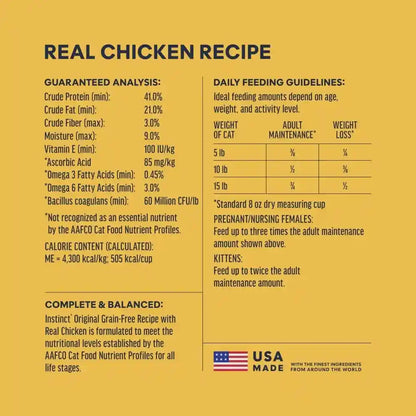 Instinct Original Dry Cat Food, Raw Coated Kibble, Real Chicken, 5 Lb. Bag | Raw-Coated Kibble with Cage-Free Chicken for Strong Muscles, Digestive Health, and Healthy Skin & Coat, Grain-Free8