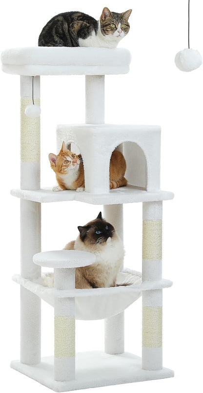 MUTTROS Mushroom Cat Tree Tower with Removable Scratcher, Large Hammock, Condo, Perch, 3 Sisal Posts – Multi-Level Cat Tree for Indoor Cats, Cute Cat Tower for Small Space Homes18