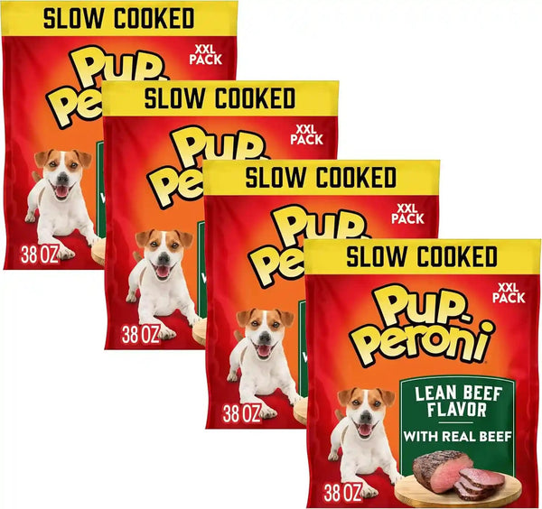 Pup-Peroni Dog Training Treats Made with Real Beef, 8 Bags (5.6 Oz. Each) | Slow Cooked 2.5+ Hours for a Tender Texture & Rich, Meaty Taste. 24% Protein. No Fillers. No Red 40.15