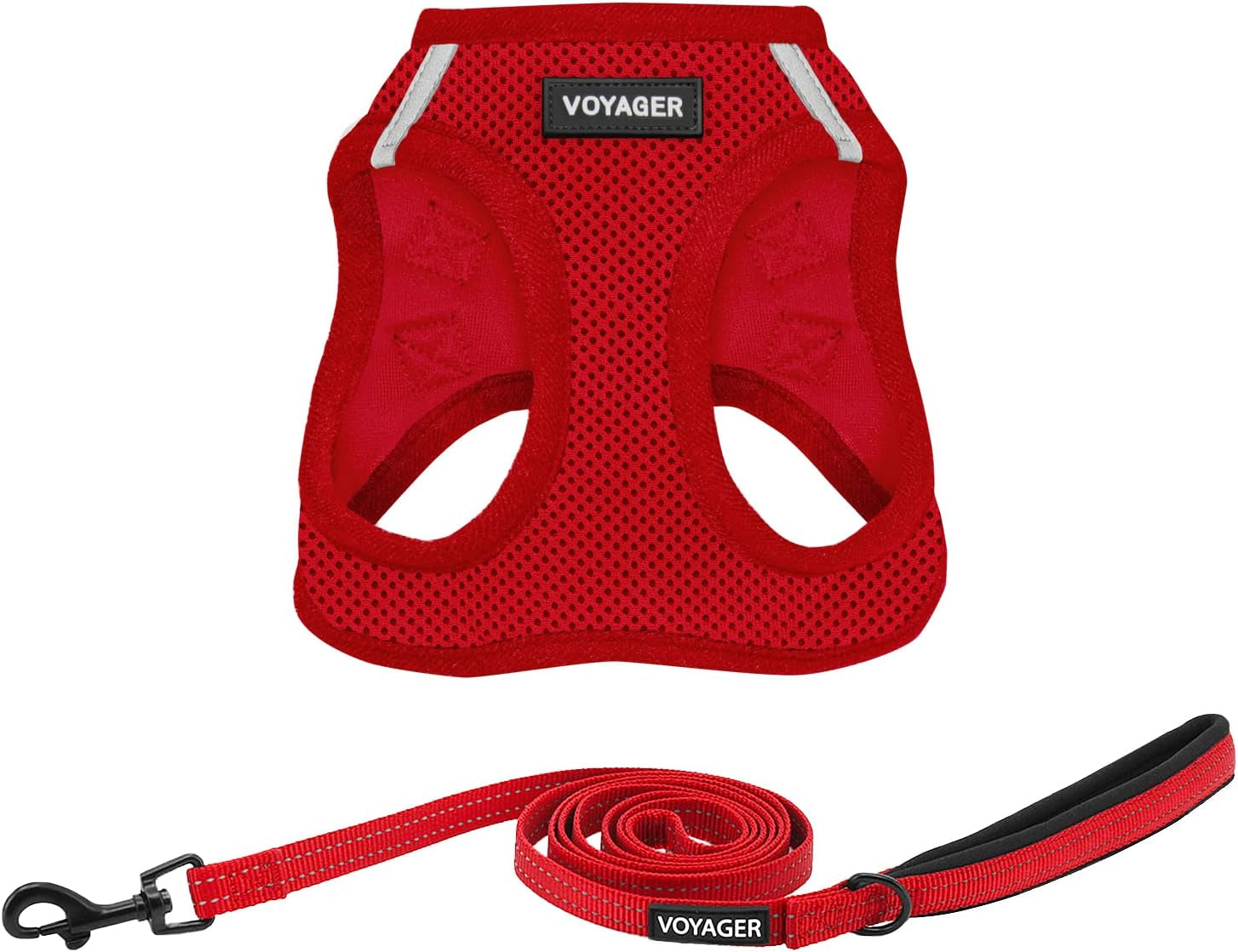 best-pet-supplies-voyager-step-in-air-all-weather-mesh-harness-and-reflective-dog-5ft-leash-combo-with-neoprene-handle-for-small-medium-and-large-breed-puppies-baby-blue-small