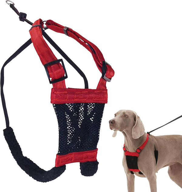 Sporn No Pull Dog Harness, Durable Nylon Mesh Harness for Large Dogs, No Choke Design, Padded Restraint Sleeves, Adjustable Fit, Easy On/Off, Large/Xl for Extra Large Breeds, Black12