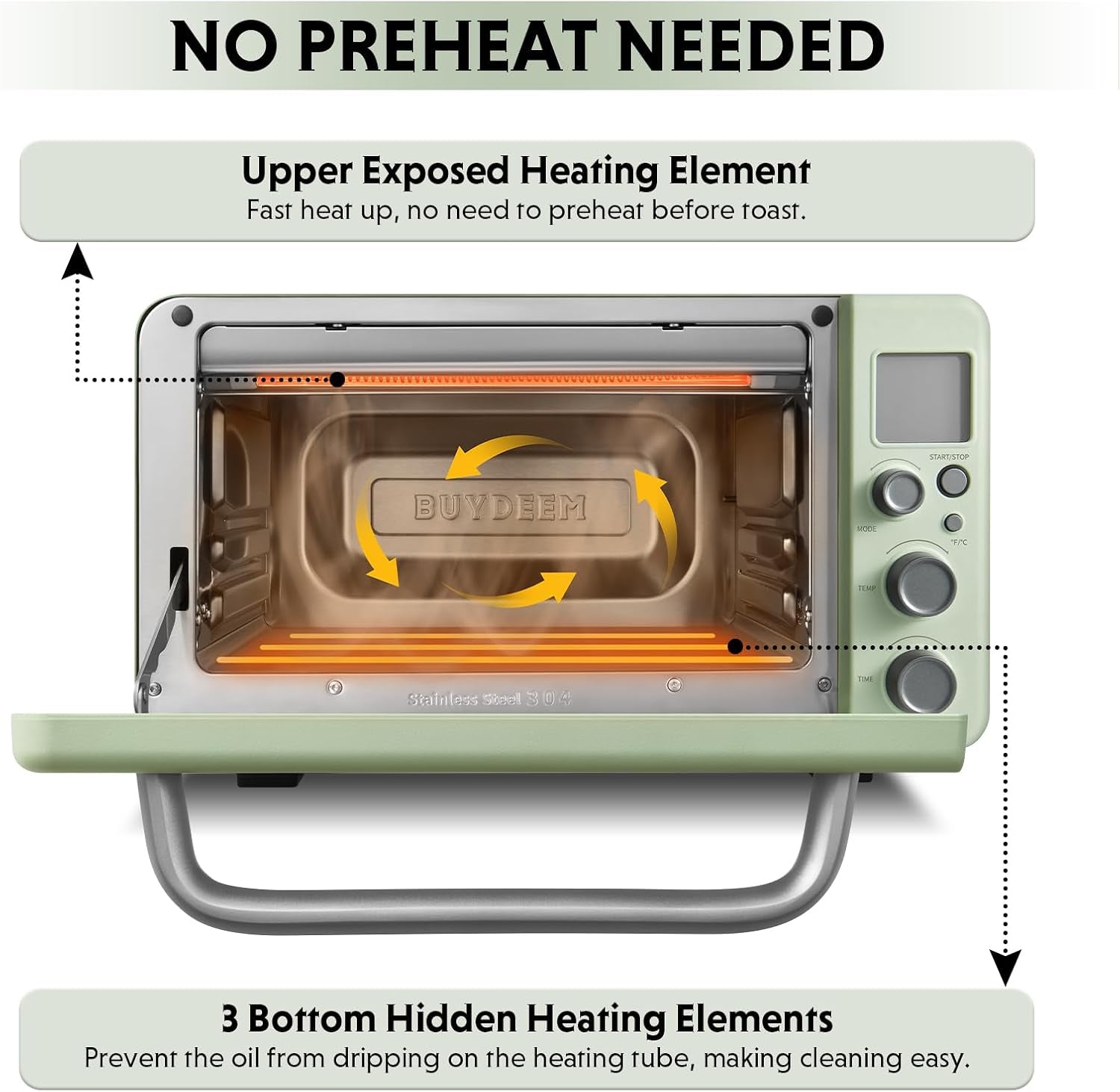 t103-countertop-toaster-oven-12qt-no-pre-heat-needed-7-cooking-modes-retro-mini-toaster-oven-with-grill-rack-and-baking-tray-cozy-greenish