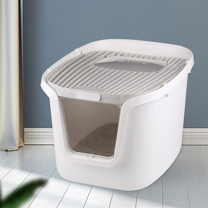 Dog Potty Training Toilet ﻿ Cat Litter Box Top Entry Type Pan with Scoop Large Anti-Splashing Closed Potty Suitable for 12.5KG(C)4
