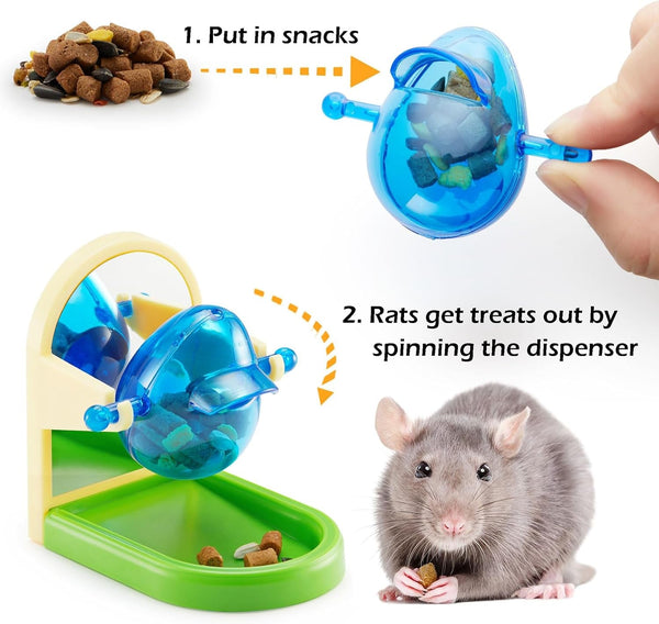 Rat Enrichment Foraging Toy, Intelligent Treat Dispensing Puzzle | Interactive Puzzle Design Inspires Natural Foraging Instincts, Slows Feeding Speed to Relieve Boredom and Anxiety for Rats2