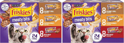 Friskies Purina Meaty Bits Cat Food Variety Pack, 24 Pack 5.5 Oz Cans14