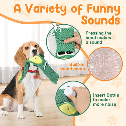 2 Pack Dog Toys for Aggressive Chewers - Interactive Dog Toys, Interactive Puppy Dog Chew Toys with Squeaker & No Stuffing Dog Puzzle Toy (Suitable for Small and Medium Dogs)7