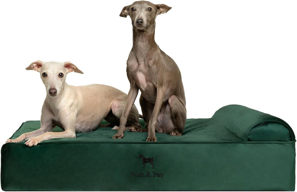 NOAH & PAW Large Dog Bed, 35X25X8.7 Inch, Orthopedic Dog Beds, Eggshell Memory Foam Infused with Cooling Gel, Water Resistant, Machine Washable, Includes Inner Cover (Velvet Collection)34