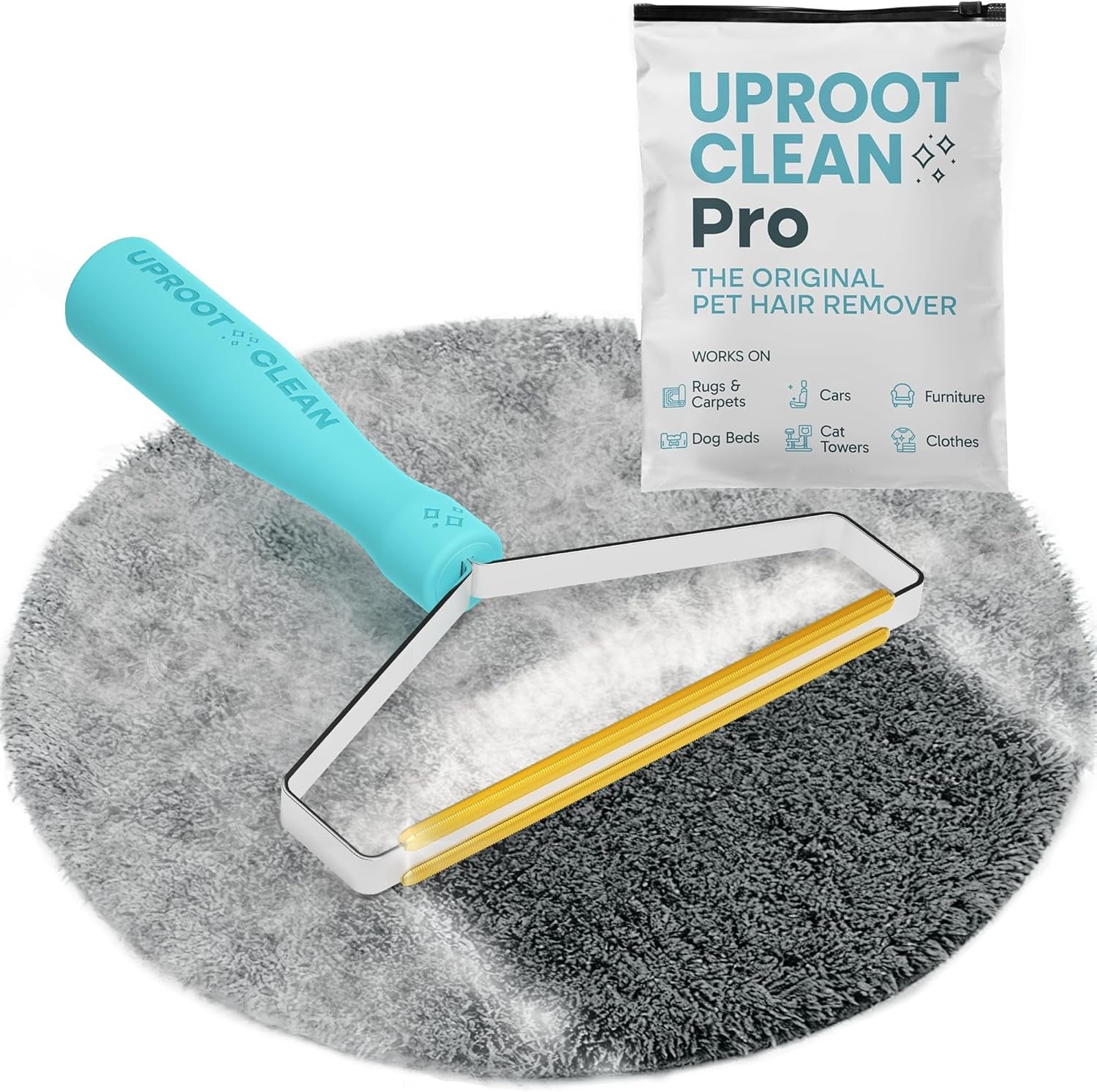 uproot-clean-pro-pet-hair-removal-tool-multi-fabric-edge-carpet-rake-reusable-special-dog-hair-remover-for-couch-pet-towers-rugs-cat-mats-and-trunks-much-more-patented-design