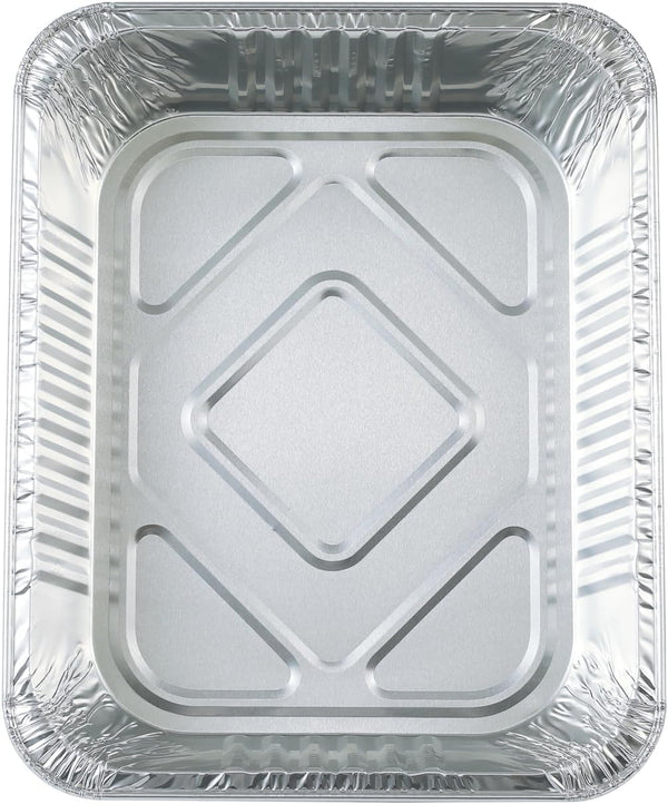 Aluminum Pans 9X13 Disposable Foil Pans (10 Pack) Half Size Deep Steam Table Pans Extra Thick for Baking, Cooking, Roasting, Heating, Serving & Lining Steam-Table Trays6