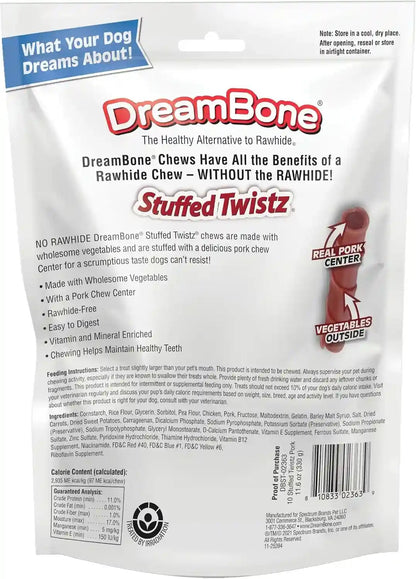 Dreambone Stuffed Twistz 10 Count, Rawhide-Free Chews2