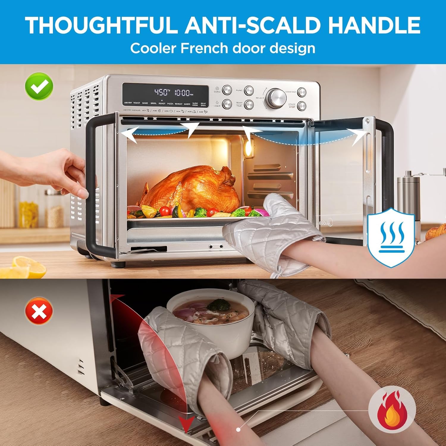 midea-flexify-classic-french-door-toaster-oven-air-fryer-combo-26-4-qt-10-in-1-large-capacity-26-4-qt-countertop-oven-25-faster-cooking-and-90-less-oil-stainless-steel