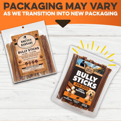 BRUTUS & BARNABY Bully Sticks for Small, Medium & Large Dogs, 6 Inch, 12 Ct | Long Lasting Thick Grass Fed Beef Pizzle Chew Treats, Odor Free and Rawhide Free, Great for Aggressive Chewers7