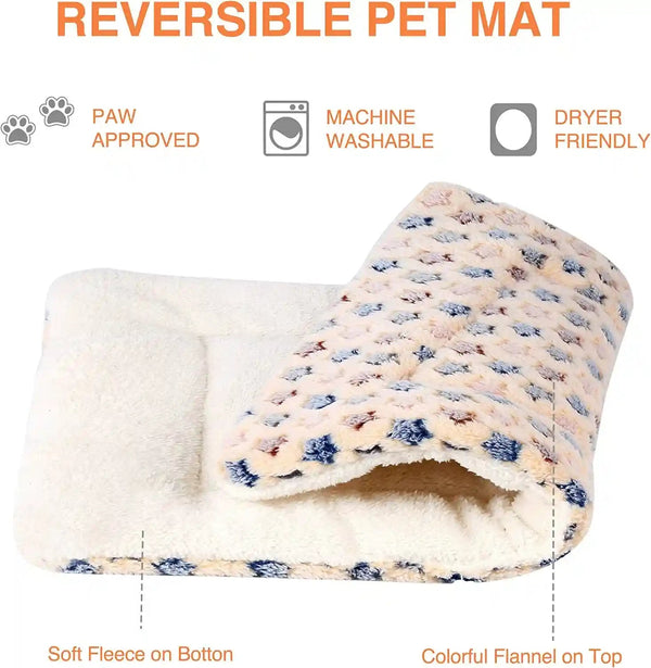 Mora Pets Dog Crate Pad - Ultra Soft Pet Bed with Cute Star Print, Washable Mat for Large Medium Small Dogs, Reversible Fleece Kennel Liner, Cat Bed 23 X 18 Inch Brown3