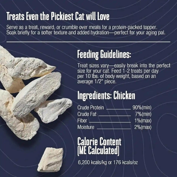 Whole Life Cat Just One Chicken Freeze Dried Cat Treats - Human Grade High Protein Food, Healthy Training Snacks, Freeze Dried Chicken Food Toppers, USA Made Natural Treats - 4 Oz (Pack of 1)2