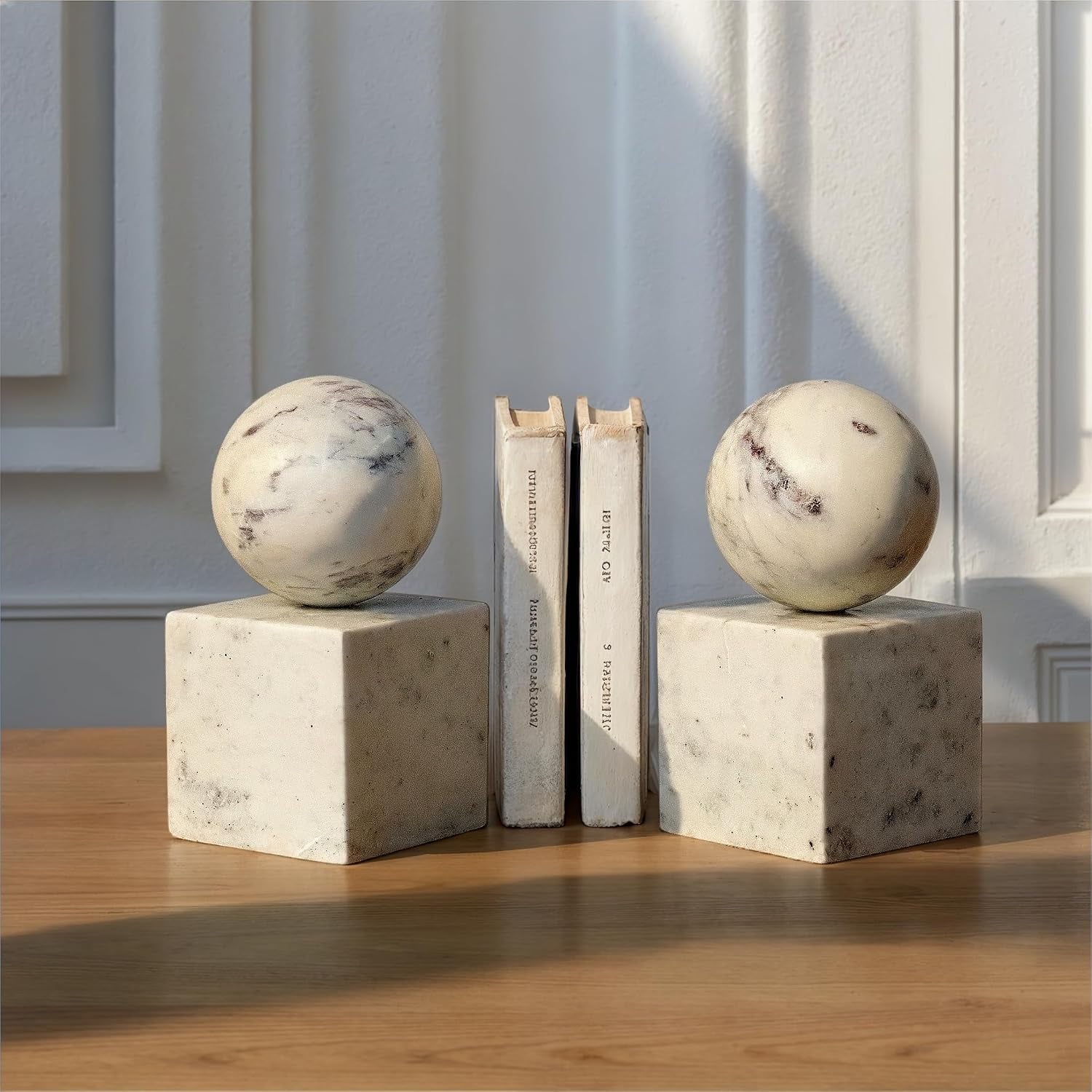creative-co-op-2-piece-marble-geometric-bookends-white