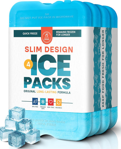 Ice Packs for Lunch Boxes & Coolers - Freezer Packs - Original Cool Pack | Cooler Accessories for Beach, Camping & Fishing | Slim & Long-Lasting Reusable Ice Pack for Cooler1