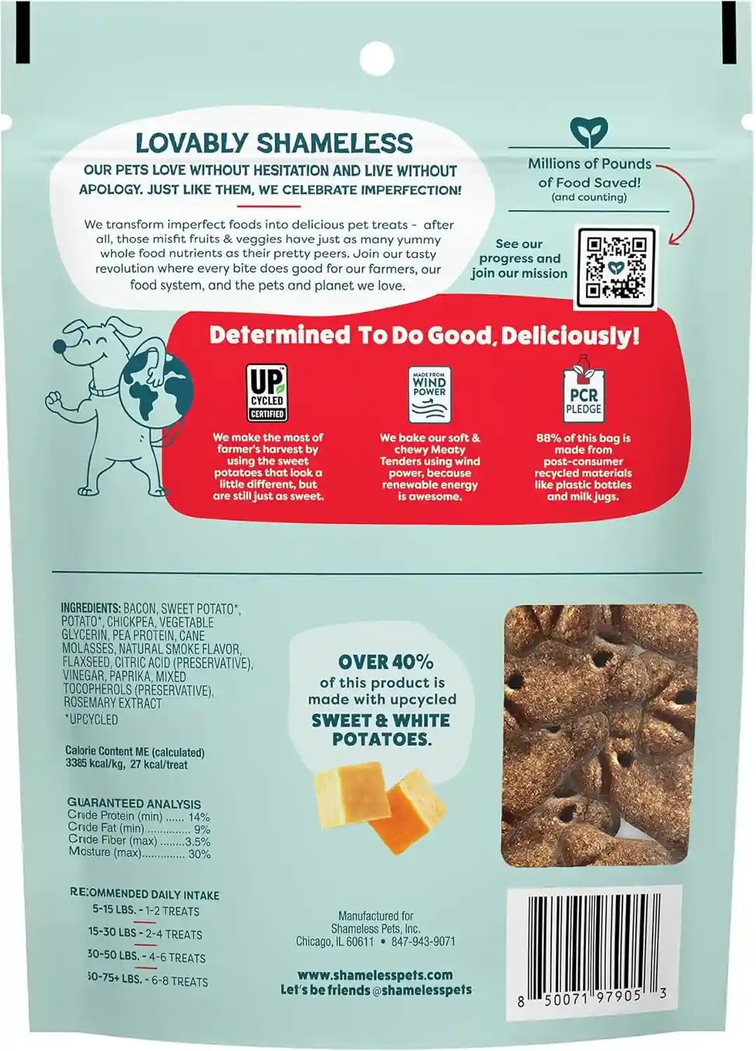 shameless-pets-soft-dog-treats-bacon-me-crazy-meaty-tenders-soft-chewy-treats-for-dogs-real-bacon-1st-ingredient-grain-free-healthy-treats-for-small-medium-large-dogs-8oz