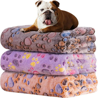 Rezutan Dog Blankets for 3 Pack Large Medium Pet Cat, Soft Fuzzy Washable Blanket, Comfort Flannel Suitable for Dogs Kennels & Beds, Sofas, Furniture, Gifts Puppy Essentials, 41 X 31 Inch, Black15