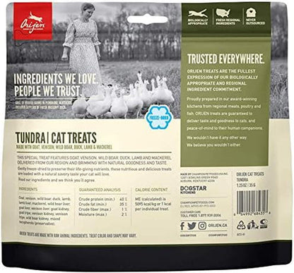 Orijen 3 Pack of Tundra Cat Treats, 1.25 Ounces Each, Freeze-Dried, Grain-Free, Made in the USA2