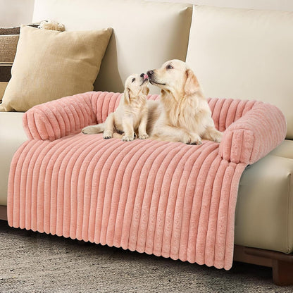 Wn'S Day Luxurious Dog Couch Bed, Washable Calming Dog Couch Cover, Removable Couch Protector for Dogs, Waterproof Sofa Bed, Pet Bed Mats for Couch, Pet Couch Covers for Sofa(Grey, L)16