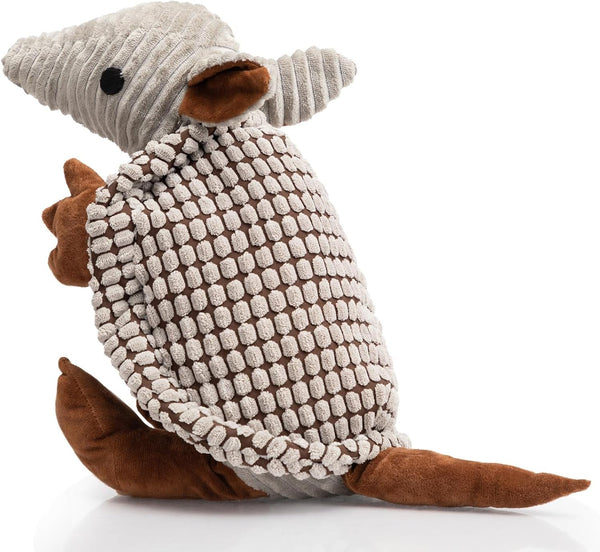 Hollypet Plush Squeaky Armadillo Chew Dog Toy for Small Medium, 8" | Cute Stuffed Armadillo Toy with Unique Grunt Squeaker & Textured Fabric for Teeth Cleaning. Great for Small & Medium Dogs20