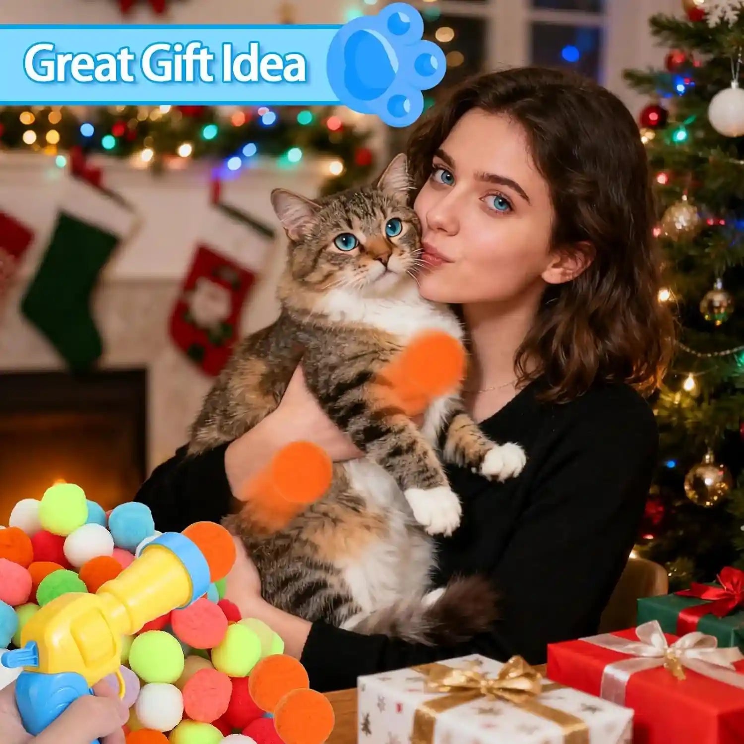 mity-rain-102pcs-cat-ball-launchers-pom-pom-balls-interactive-cat-toy-set-safe-soft-plush-kitten-toys-for-indoor-cats-fun-kitten-toys-for-endless-active-play-christmas