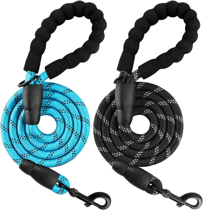 BARKBAY Dog Leashes for Large Dogs Heavy Duty Dog Leash 4/5/6 FT with Comfortable Padded Handle and Highly Reflective Threads for Medium Large Dogs Walking Training Running (5Ft-1/2'',Pink)23