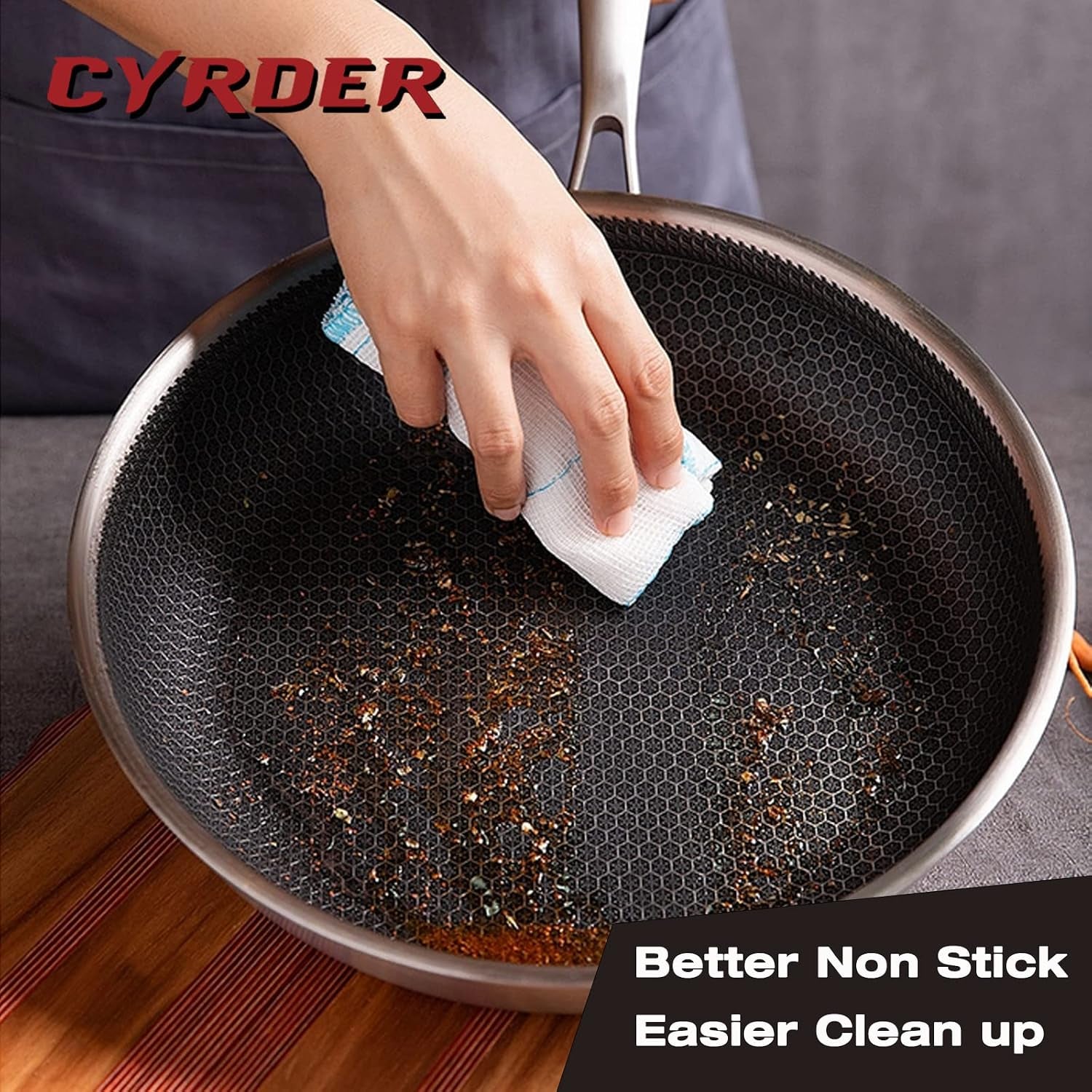 large-hybrid-nonstick-stainless-steel-pan-skillet-14-5in-pfoa-free-non-stick-wok-dishwasher-oven-safe-stay-cool-handle-works-with-induction-cooktop-ceramic-gas-electric-stove