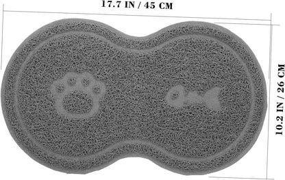 Pet Placemats for Food Water Cat Litter Mat Non Mat for Pets Grey Sturdy Easy to Maintain7