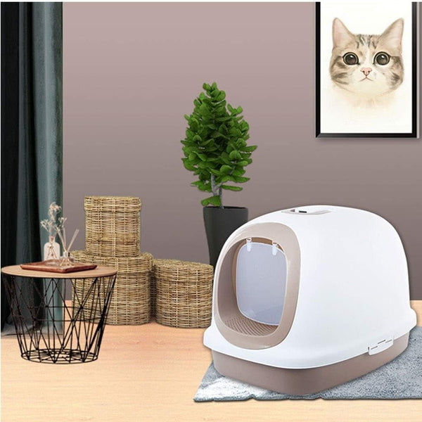 Dog Potty Training Toilet ﻿ Extra Large Litter Box Luxury Fully Enclosed Cat Toilet Pet Supplies 10 Kg Fat Available(White)5