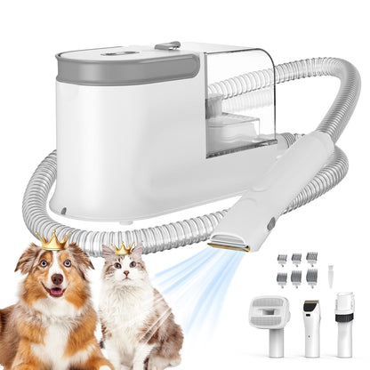 Dog Grooming Vacuum, Dog Grooming Kit, 3 Suction Modes Dog Brush Vacuum with 5 Pet Grooming Tools (Off-White)1