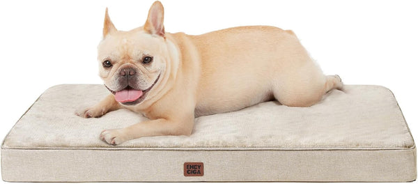 EHEYCIGA Medium Memory Foam Dog Crate Bed Washable, 30X20Inch, Grey | High Density Egg Crate Foam, Waterproof Liner, Removable Easy Clean Cover, Non-Slip Bottom, Fits Crate, Floor and Sofa16