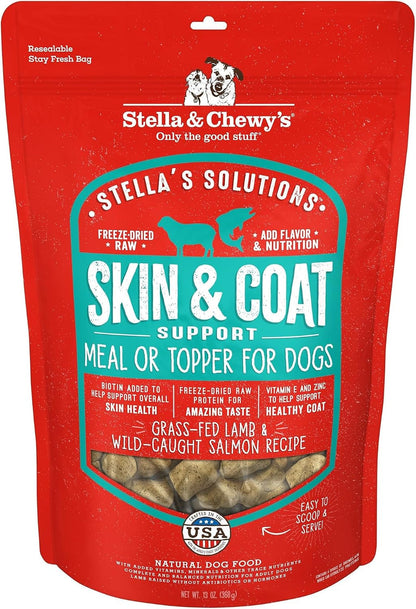 Stella & Chewy'S – Stella’S Solutions Skin & Coat Boost – Grass-Fed Lamb & Wild-Caught Salmon Dinner Morsels – Freeze-Dried Raw, Protein Rich, Grain Free Dog Food – 4.25 Oz Bag15