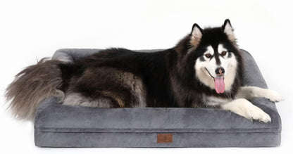 XL Orthopedic Waterprood Dog Bed for Extra Large Size Dogs | 360 Degree Bolster Support, Egg Crate Foam, Waterproof Liner, Non-Slip Bottom, Machine Washable Cover, 45 X 35 Inch32