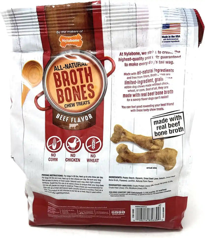 Nylabone Beef Broth Bones for Dogs, 60 Count, 2.6 Lbs3