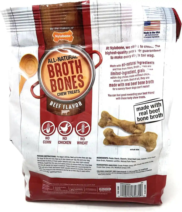 Nylabone Beef Broth Bones for Dogs, 60 Count, 2.6 Lbs3