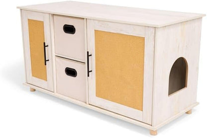 Petco Hidden Litter Box and 2 Cat Condo Cabinet 44.5" L X 18.9" W X 23.6" H6