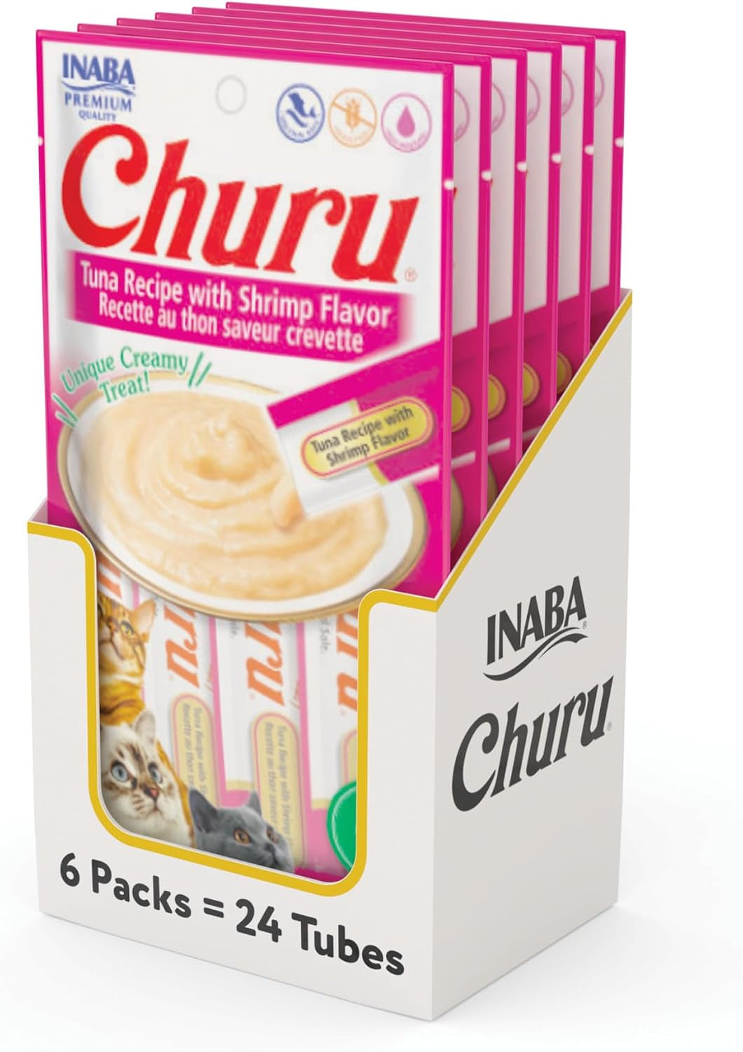 inaba-churu-cat-treats-lickable-squeezable-creamy-puree-cat-treat-with-green-tea-extract-taurine-0-5-ounces-each-tube-24-tubes-4-per-pack-chicken-recipe