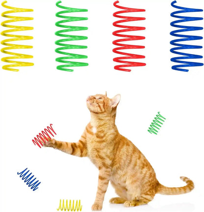 SPOT Colorful Springs Cat Toys – 3" Bouncy Coils for Indoor Cats & Kittens to Swat, Chase & Bite, Safe Lightweight Plastic, Interactive Enrichment Toys, 10-Pack Multi-Color12