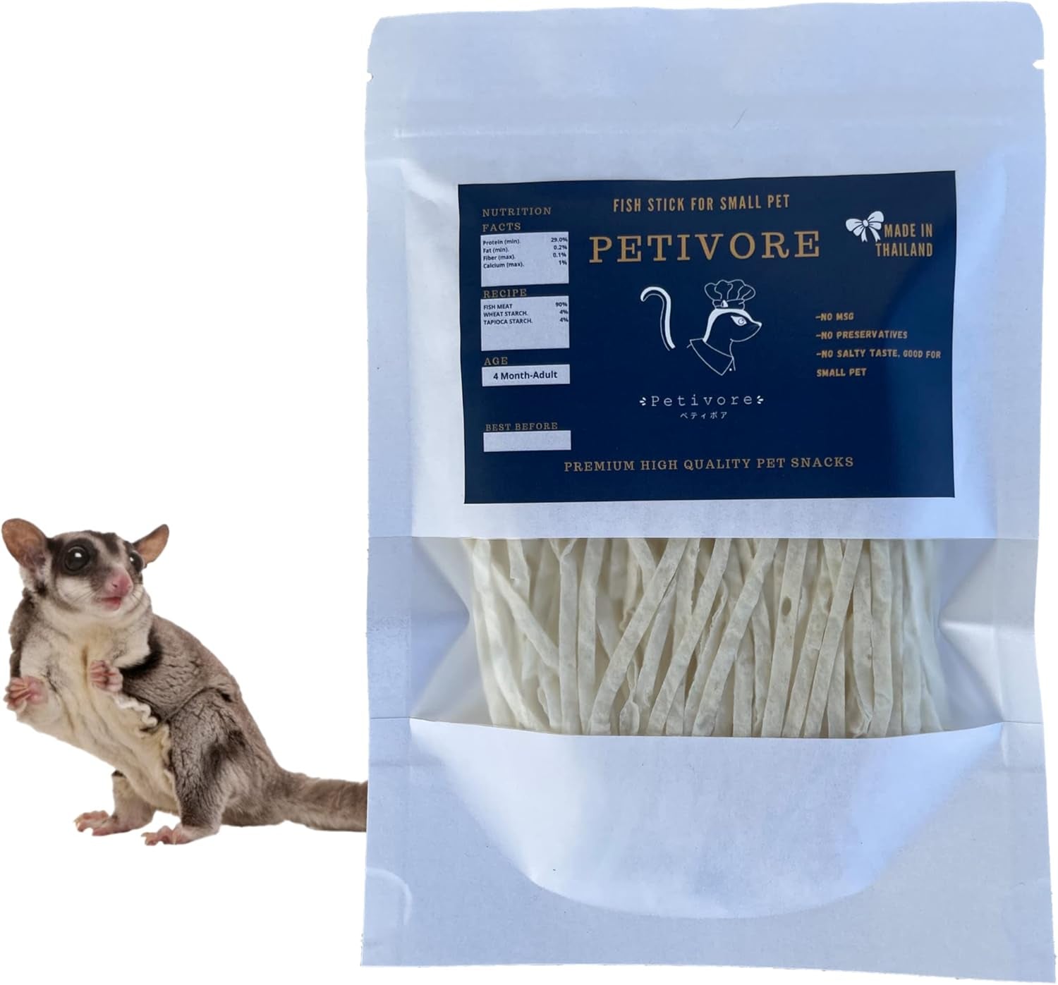 premium-fish-stick-for-sugar-glider-and-small-exotic-pet-made-from-real-fish-hamster-squirrel-chinchillas-marmoset-favorite-treats-snacks-and-food-35g