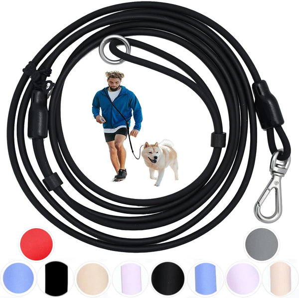 9-In-1 Hands Free Dog Leash Crossbody/Waist Blue Small Dogs | Adjustable, Waterproof No-Pull Dog Collar/Harness/Leash Set, Heavy Duty, Slip Lead, Fits 8-120Lbs8