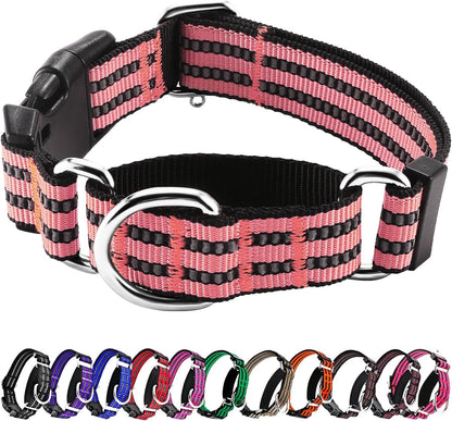 Martingale Collars for Dogs, Reflective Escape Proof Training Dog Collars with Quick Release Buckle,Adjustable No Slip Nylon Dog Collar for Medium Pets10