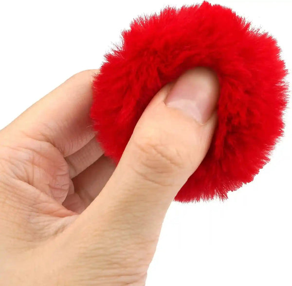 CHIWAVA 24PCS 1.8" Catnip Furry Cat Toys Ball Soft Pom Pom Balls Kitten Chasing Quiet Play Assorted Color6