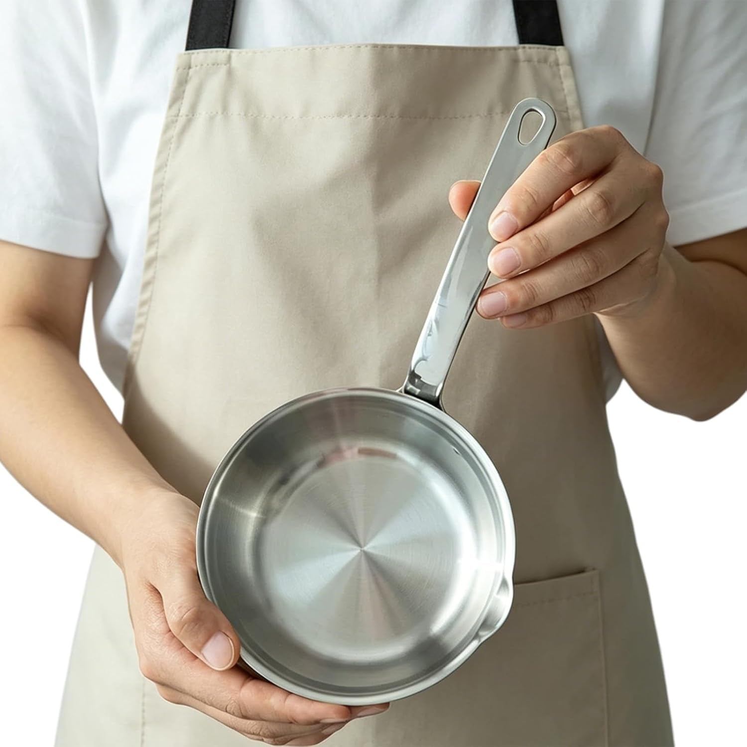 5-1-inch-mini-egg-pan-stainless-steel-sauce-pan-omelet-pan-with-pour-spout-1-2-quart-frying-pan-sus304-stainless-steel-mini-skillet-for-egg-frying-pan-butter-warmer-with-11-scraper-red