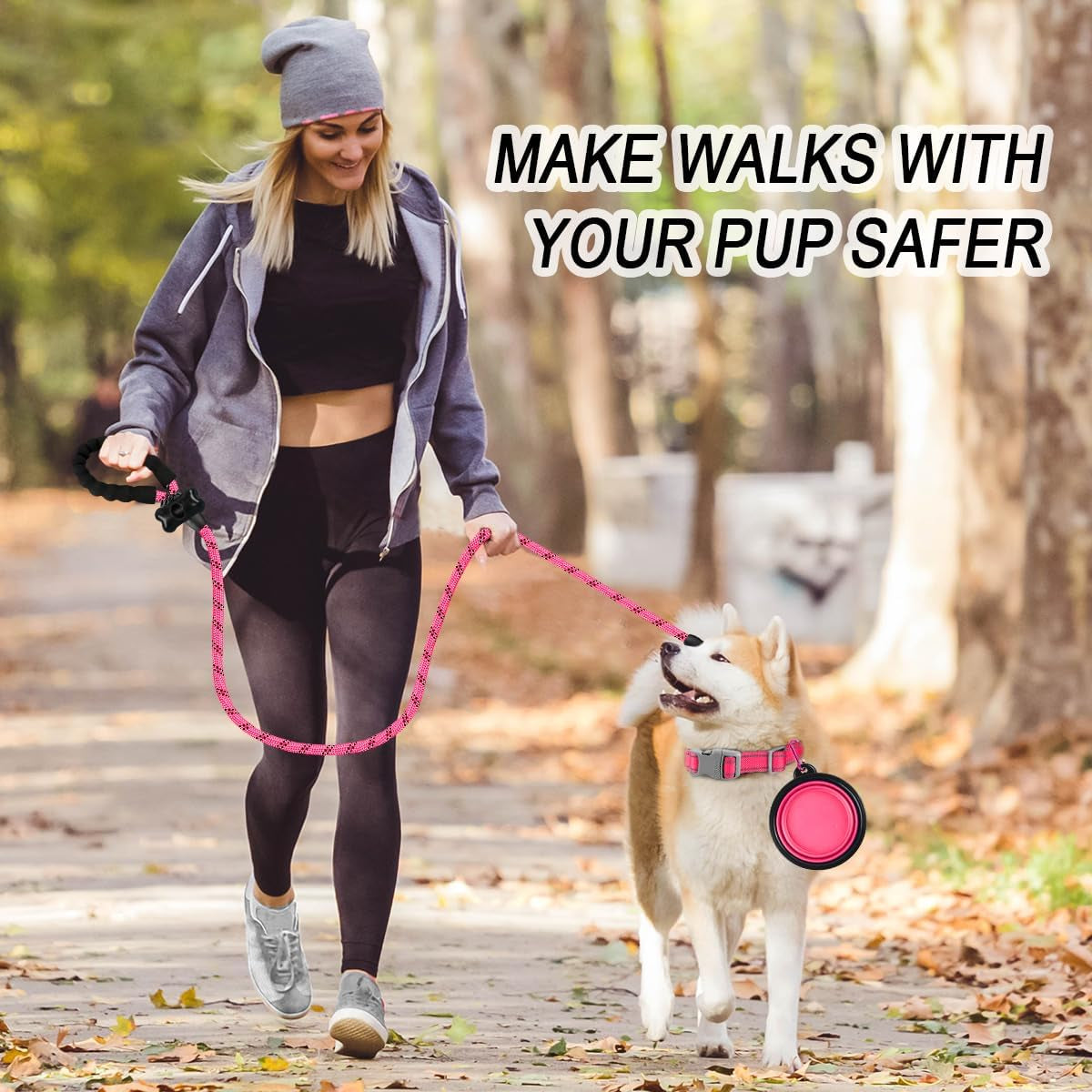 barkbay-dog-leashes-for-large-dogs-heavy-duty-dog-leash-4-5-6-ft-with-comfortable-padded-handle-and-highly-reflective-threads-for-medium-large-dogs-walking-training-running-5ft-1-2-pink