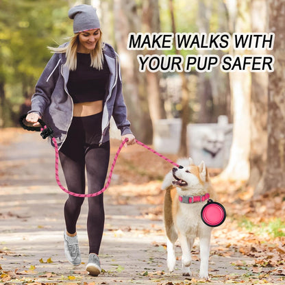 BARKBAY Dog Leashes for Large Dogs Heavy Duty Dog Leash 4/5/6 FT with Comfortable Padded Handle and Highly Reflective Threads for Medium Large Dogs Walking Training Running (5Ft-1/2'',Pink)3