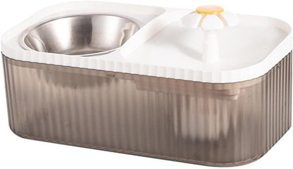 2 in 1 Cat Fountain and Food Bowl, Automatic Pet Water Dispenser, Cat Feeding and Watering Supplies (Filters)9
