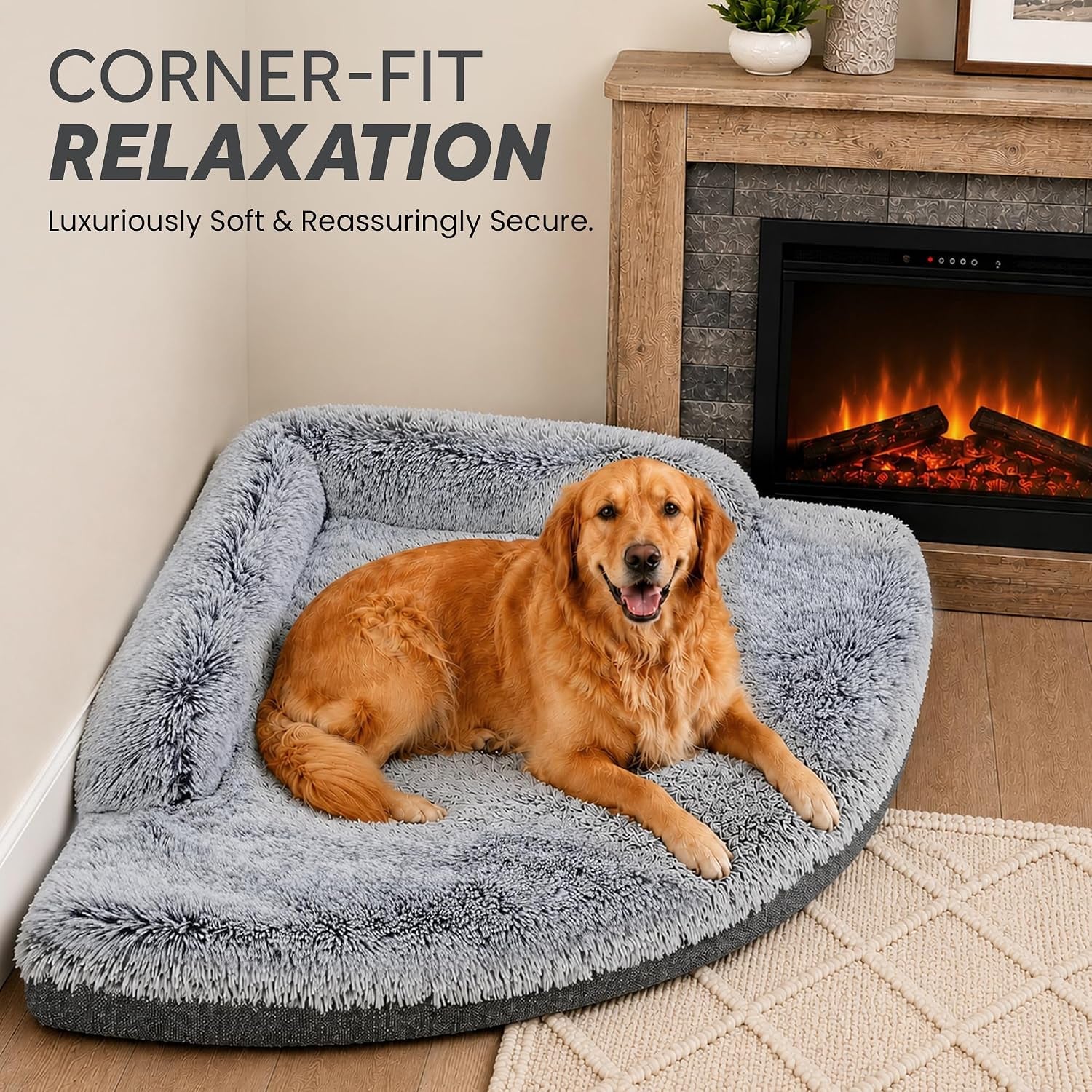corner-dog-bed-large-39-calming-fluffy-orthopedic-pet-beds-grey-space-saving-plush-corner-nest-egg-crate-foam-washable-cover-waterproof-liner-non-slip-bottom-and-bolsters-for-large-dogs